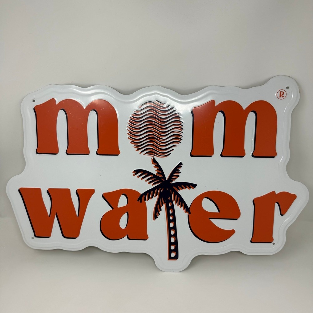 Mom Water Vodka Seltzer Aluminum Advertising Sign Mancave Bar Liquor Store HTF
